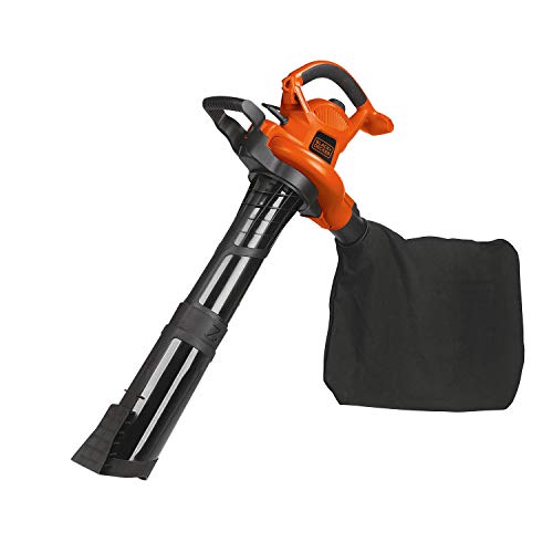 BLACK+DECKER Leaf Blower & Leaf Vacuum, 3-in-1, 12-Amp, 250-MPH, 4...