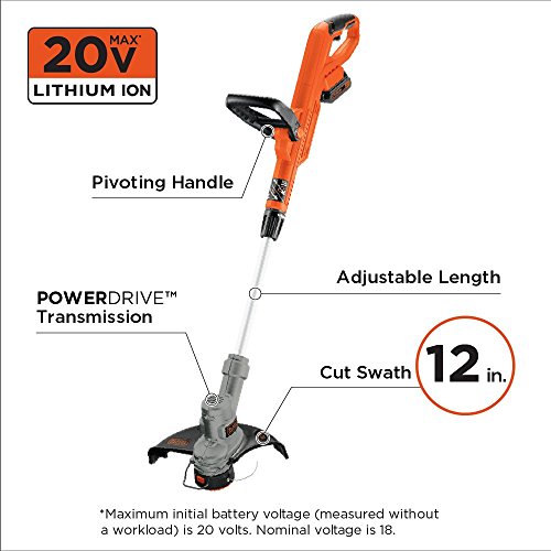 BLACK+DECKER LST300 Weed Whacker, White