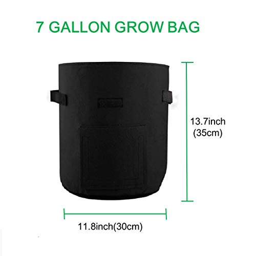 Potato Grow Bags 3 Pack 7 Gallon,Fabric Planting Pots Heavy Duty T...
