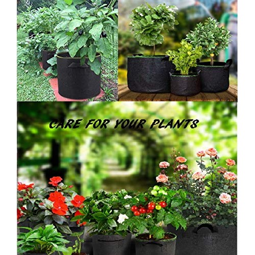 Potato Grow Bags 3 Pack 7 Gallon,Fabric Planting Pots Heavy Duty T...