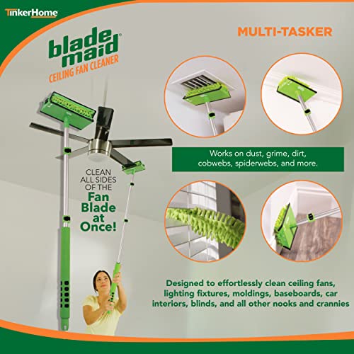 Blade Maid Ceiling Fan Cleaner- Cleaning Tool with 3 Foot Extendab...