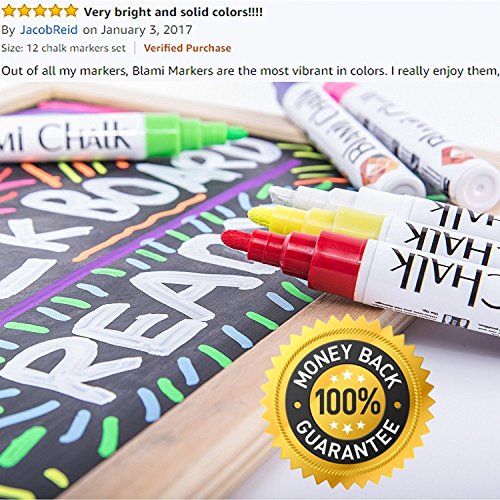 Blami Arts Chalk Markers and Chalkboard Labels Pack -14 Erasable L...
