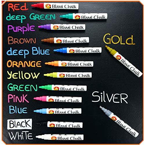 Blami Arts Chalk Markers and Chalkboard Labels Pack -14 Erasable L...