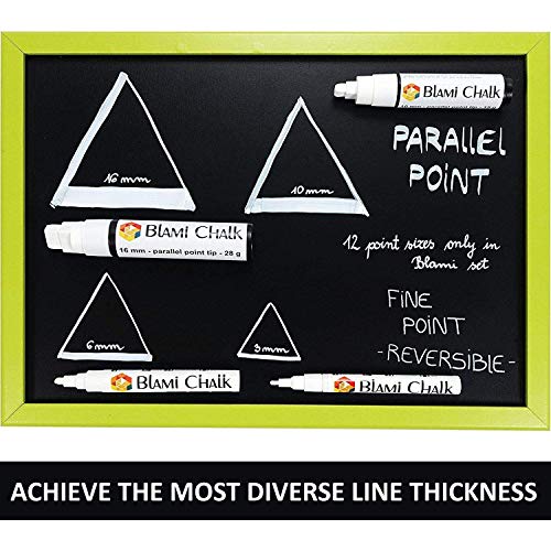 Blami Arts White Chalk Markers 4 Pack - Reversible Fine and Jumbo ...