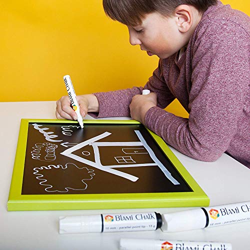 Blami Arts White Chalk Markers 4 Pack - Reversible Fine and Jumbo ...