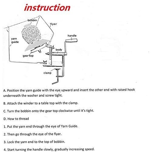 Yarn Ball Winder, Hand-Operated Yarn Ball Winder Swift Yarn Winder...