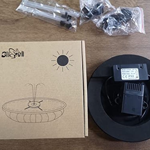 Upgraded 3W Solar Fountain Pump for Bird Bath, Bligli Solar Powere...
