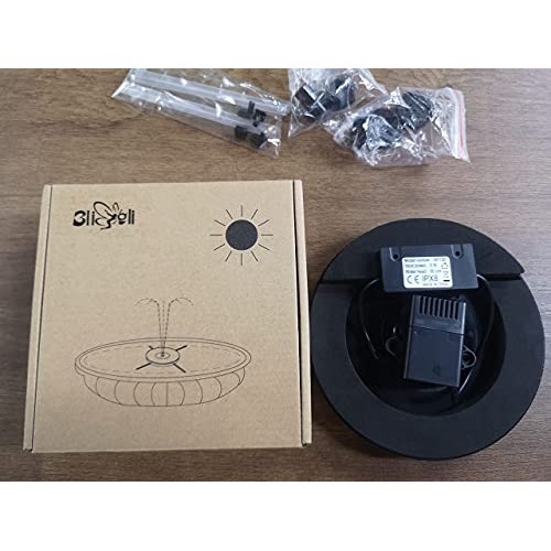 Upgraded 3W Solar Fountain Pump for Bird Bath, Bligli Solar Powere...