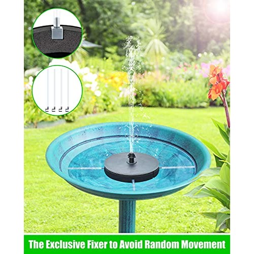 Upgraded 3W Solar Fountain Pump for Bird Bath, Bligli Solar Powere...
