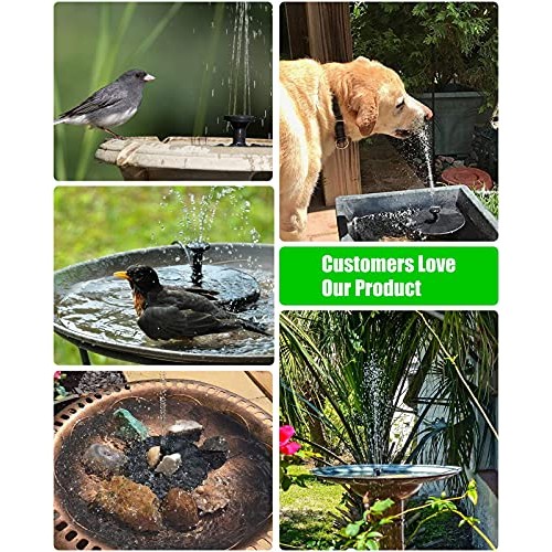 Upgraded 3W Solar Fountain Pump for Bird Bath, Bligli Solar Powere...