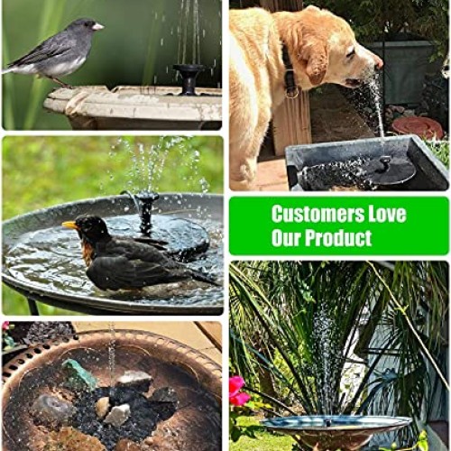 Upgraded 3W Solar Fountain Pump for Bird Bath, Bligli Solar Powere...