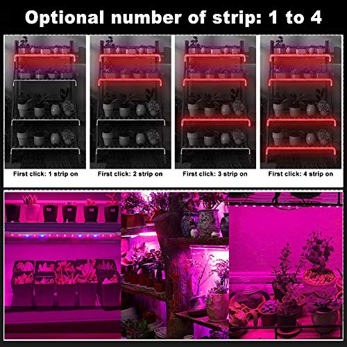 Grow Light Plant,Bliifuu Adjustable 4pcs Timing Growing Lamp Grow ...