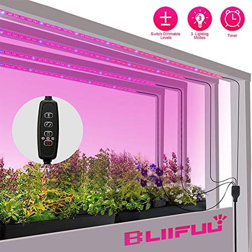 Grow Light Plant,Bliifuu Adjustable 4pcs Timing Growing Lamp Grow ...