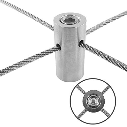 BLIKA 20 Pcs Green Wall Stainless Steel Hubs, Wire Trellis Kits fo...