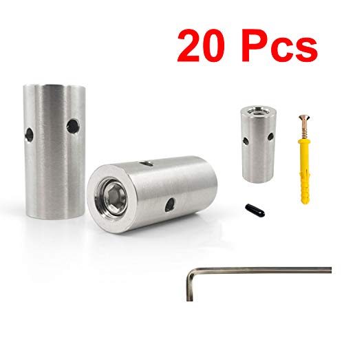 BLIKA 20 Pcs Green Wall Stainless Steel Hubs, Wire Trellis Kits fo...