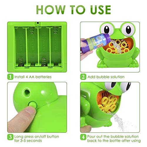 Bubble Machine, 2021 Updated Automatic Bubble Blower for 2-17 Year...