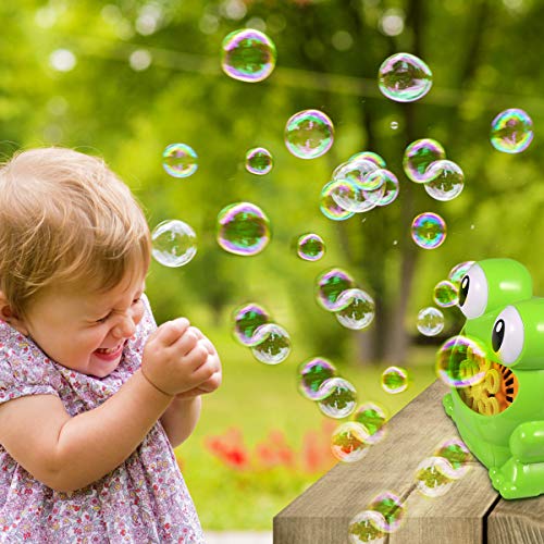 Bubble Machine, 2021 Updated Automatic Bubble Blower for 2-17 Year...