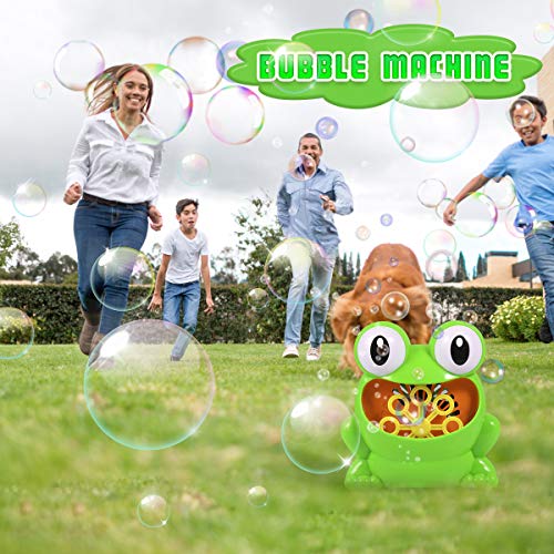 Bubble Machine, 2021 Updated Automatic Bubble Blower for 2-17 Year...