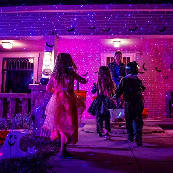 BlissLights 16 Color LED + Red Laser Projector - Indoor/Outdoor De...
