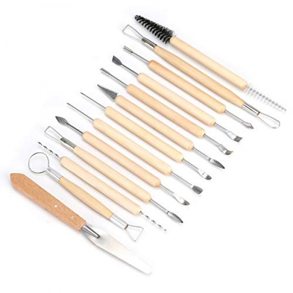 Blisstime 34PCS Clay Tools,Pottery Sculpting Tool and Supplies,Woo...