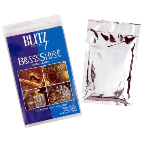 Blitz Brass Copper Tarnish Eater Shine Cleaner Cloth - No Messy Pa...