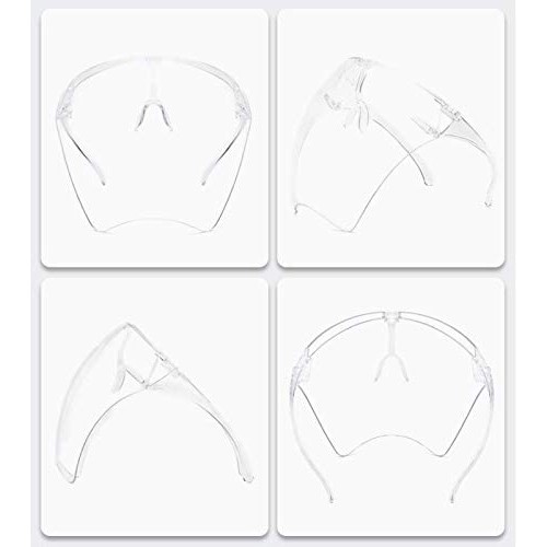 2 Pack New Glasses Full Face Covering, Protective Face Shield Reus...