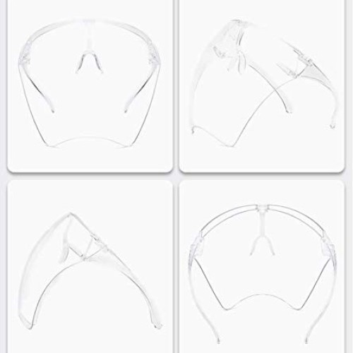 2 Pack New Glasses Full Face Covering, Protective Face Shield Reus...
