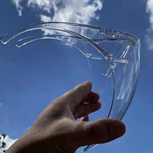 2 Pack New Glasses Full Face Covering, Protective Face Shield Reus...