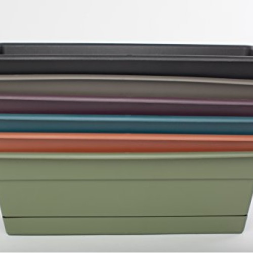 Bloem DCBT24-45 Series Saturn Planter with Saucer, 12, Chocolate ...