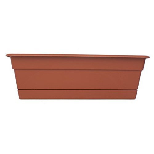 Bloem DCBT24-46 Dura Cotta Plant Window Box, 24-Inch, Terra Cotta