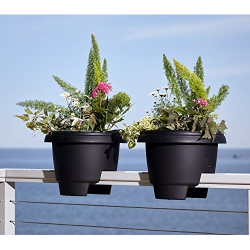Bloem Deck Balcony Rail Planter 477121-1001, Terra Cotta, 12