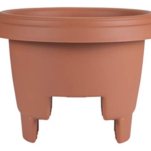 Bloem Deck Balcony Rail Planter 477121-1001, Terra Cotta, 12