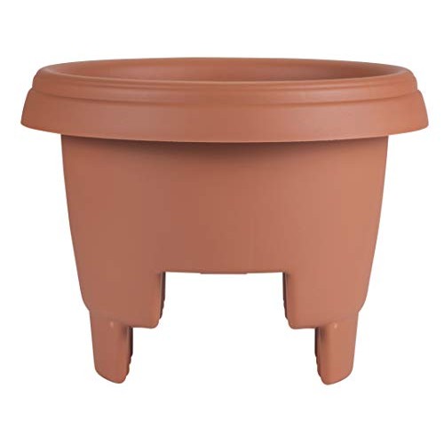 Bloem Deck Balcony Rail Planter 477121-1001, Terra Cotta, 12
