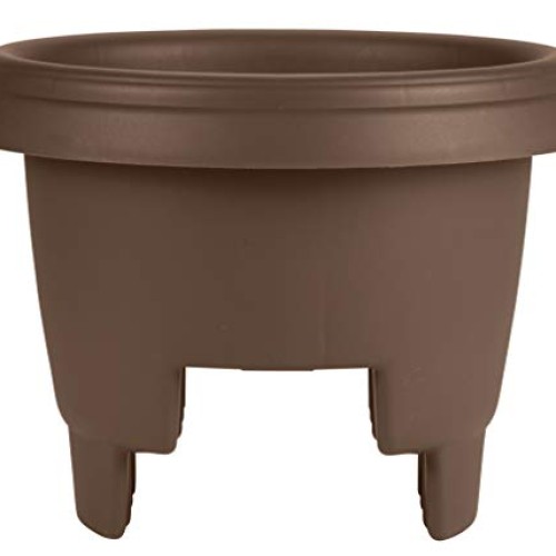 Bloem Deck Balcony Rail Planter 477125-1001, Chocolate Brown, 12