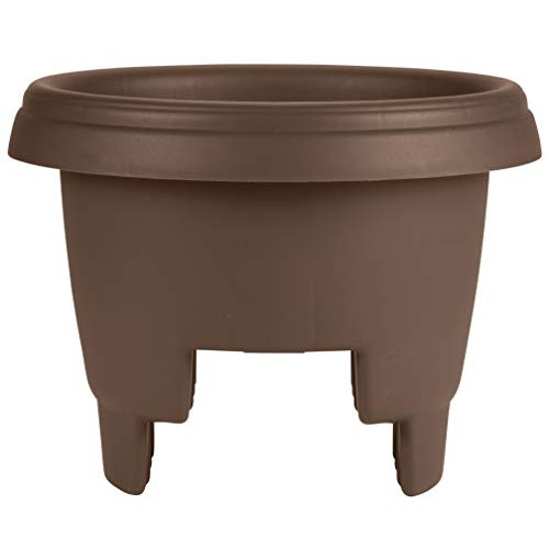 Bloem Deck Balcony Rail Planter 477125-1001, Chocolate Brown, 12