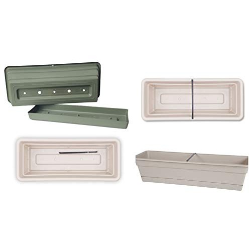 Bloem Dura Cotta Window Box Planter w/Tray, 18, Chocolate DCBT18...