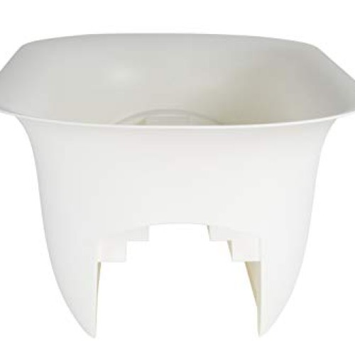 Bloem Modica Deck Rail Planter MR2409, Casper White, 24