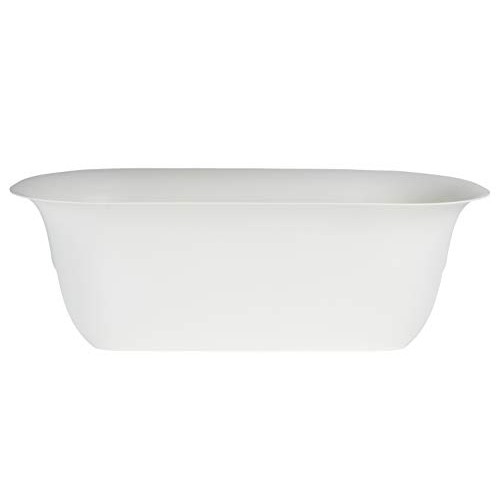 Bloem Modica Deck Rail Planter MR2409, Casper White, 24