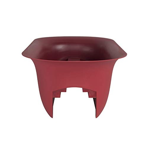 Bloem Modica Deck Rail Planter MR2413, Burnt Red, 24