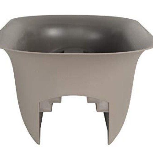 Bloem Modica Deck Rail Planter MR24908, Charcoal Gray, 24