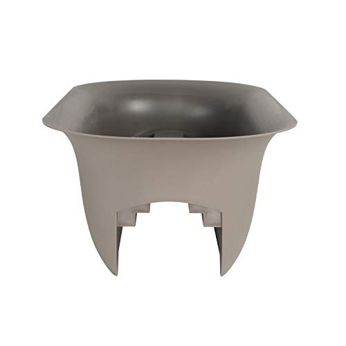 Bloem Modica Deck Rail Planter MR24908, Charcoal Gray, 24