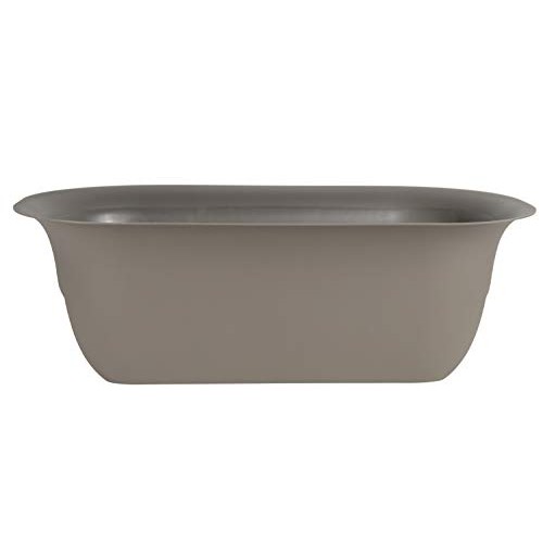 Bloem Modica Deck Rail Planter MR24908, Charcoal Gray, 24