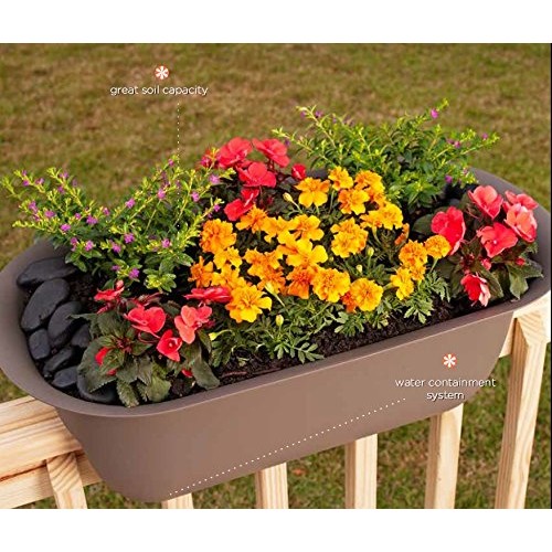 Bloem MR2410 Modica Deck Rail Planter 24 White