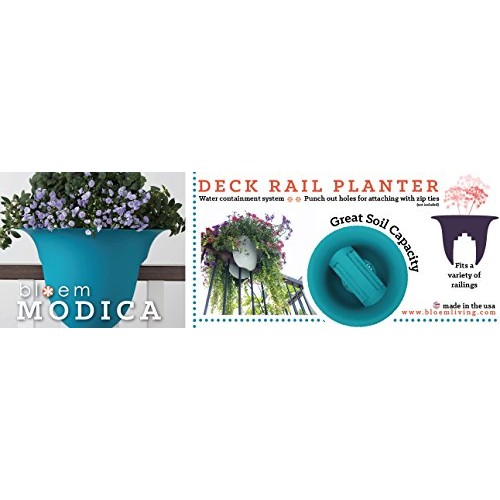 Bloem MR2410 Modica Deck Rail Planter 24 White