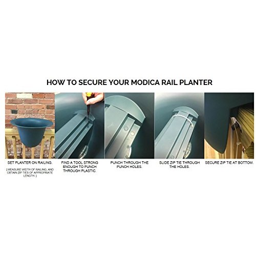 Bloem MR2410 Modica Deck Rail Planter 24 White