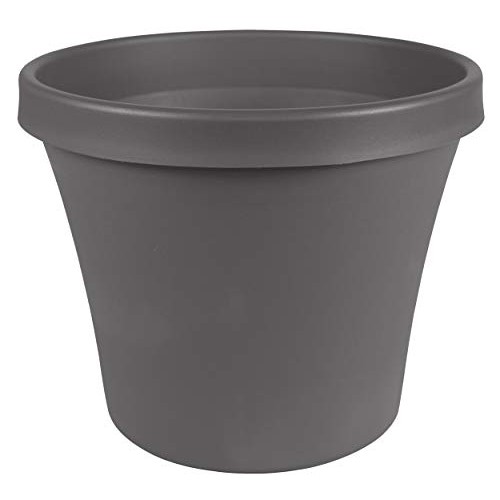 Bloem Terra Pot Planter TR06908, Charcoal Gray, 6, 6