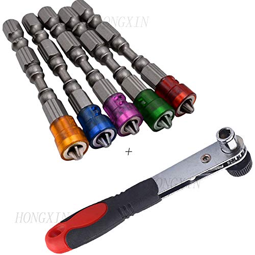 Hongxin 5PCS 65mm Plasterboard Drywall Screwdriver Bits 1/4 Hex S...