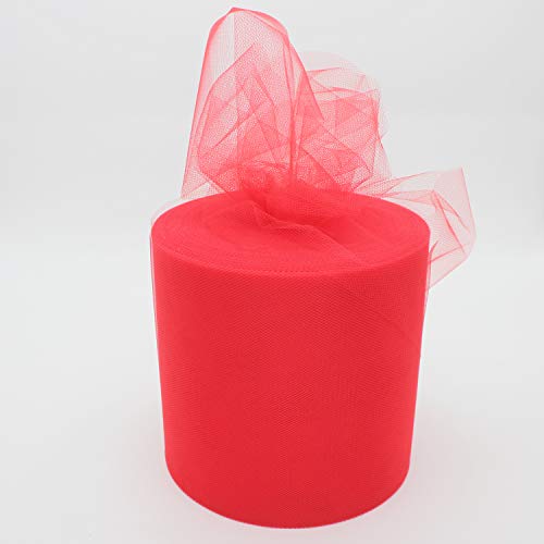 Tulle Rolls, 6 Inch Tulle Fabric Spool/Roll,Wedding Tulle Fabric B...