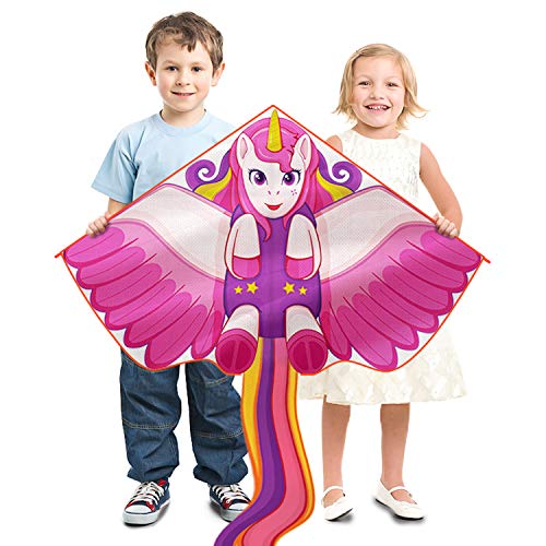 Large Kite|Kites for Kids Easy to Fly the Beach,Kids Toys Unicorn ...
