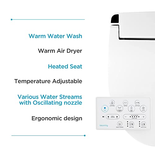 Blooming NB-R1260E Bidet Toilet Seat - Smart Toilet Seat with Stai...